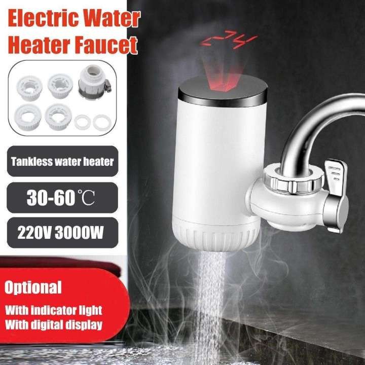 Instant Electric Water Heating Tap With Led Teamprature Display Hot And Cold