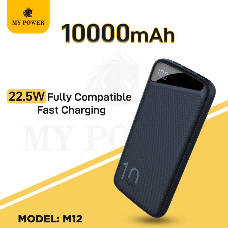 My Power Power Bank 10000mah M12, QC 3.0 PD 22.5W Fast Charging Power Bank