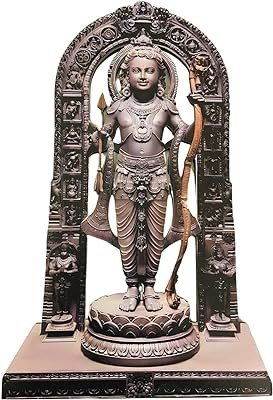 Ram Lalla ayodhya(2D)Idol Premium Wood Statue for Home Decoration, MDF Cutout Replica of Ram Lalla Statue in Ayodhya Mandir, Idol Home Decor