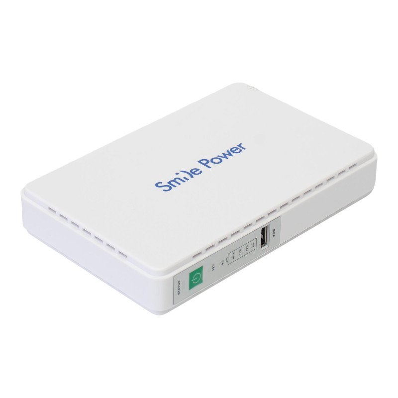 Smile Power White POE-430P Mini DC Ups Router Backup WIth Multifunction Network And 8800mAH