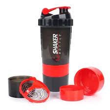 Spider Protein Shaker Bottle With 2 Storage Extra Compartment- 500ml