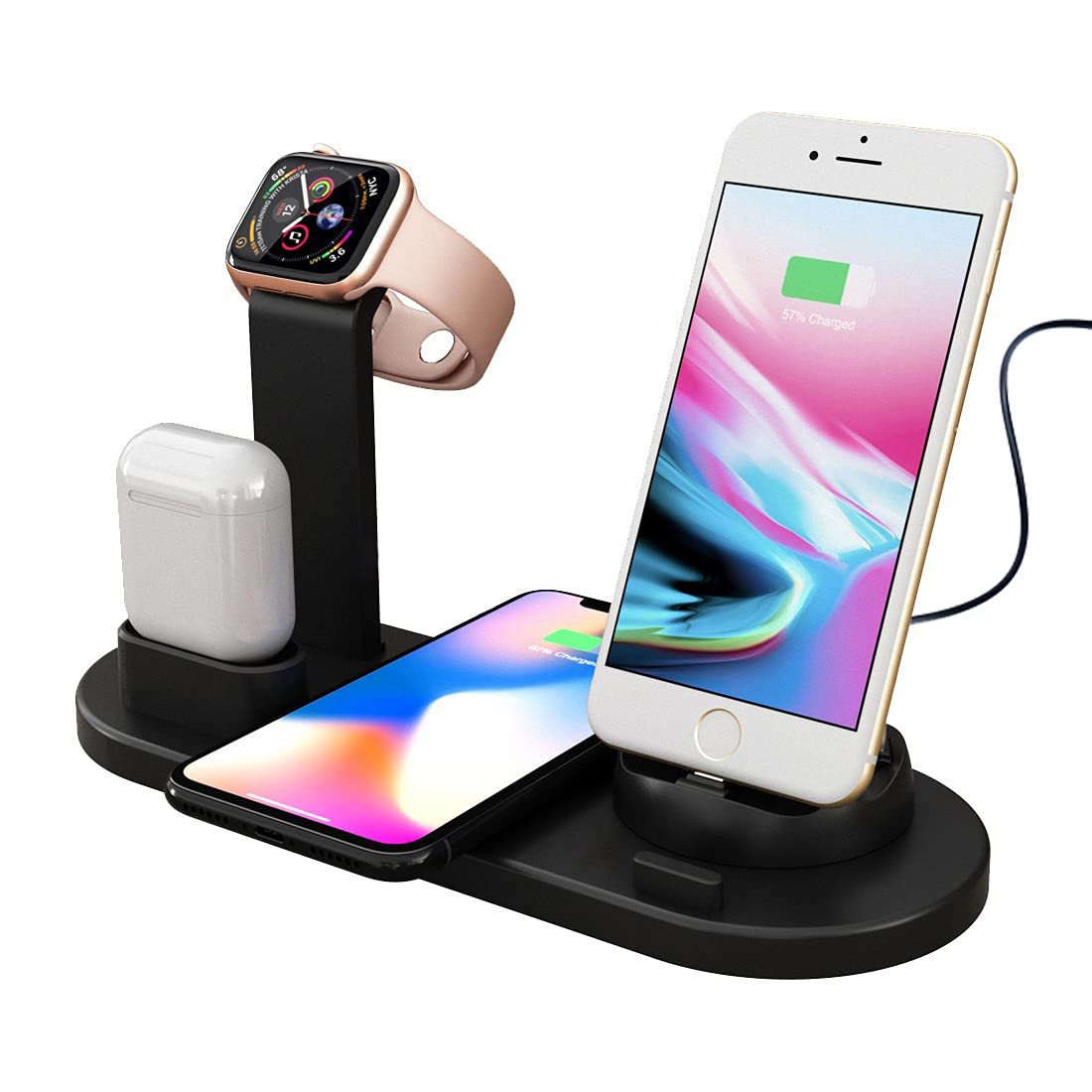 Multi-Function Wireless Charging Stand For ios & Android Devices