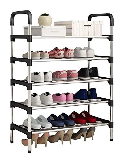 Stainless Steel Foldable Shoe Rack 4/5/6 Layers Size 60 cm x 30 cm