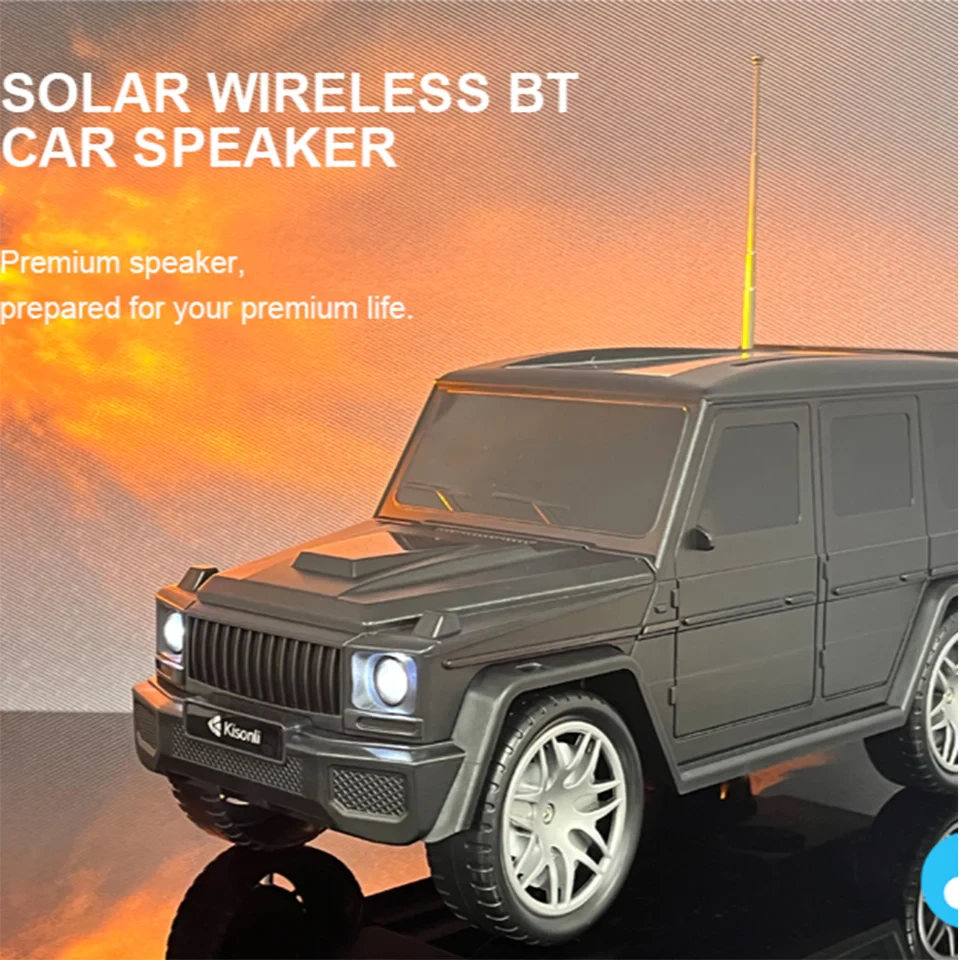 Kisonli B3 Car Design Wireless Speaker With Solar Charge Feature Good Sound Good Bass