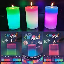 Magic Colour Changing Wax Candles Colorful LED Light Home Lighting New Type Romantic Real Flameless Flickering Holiday Candle