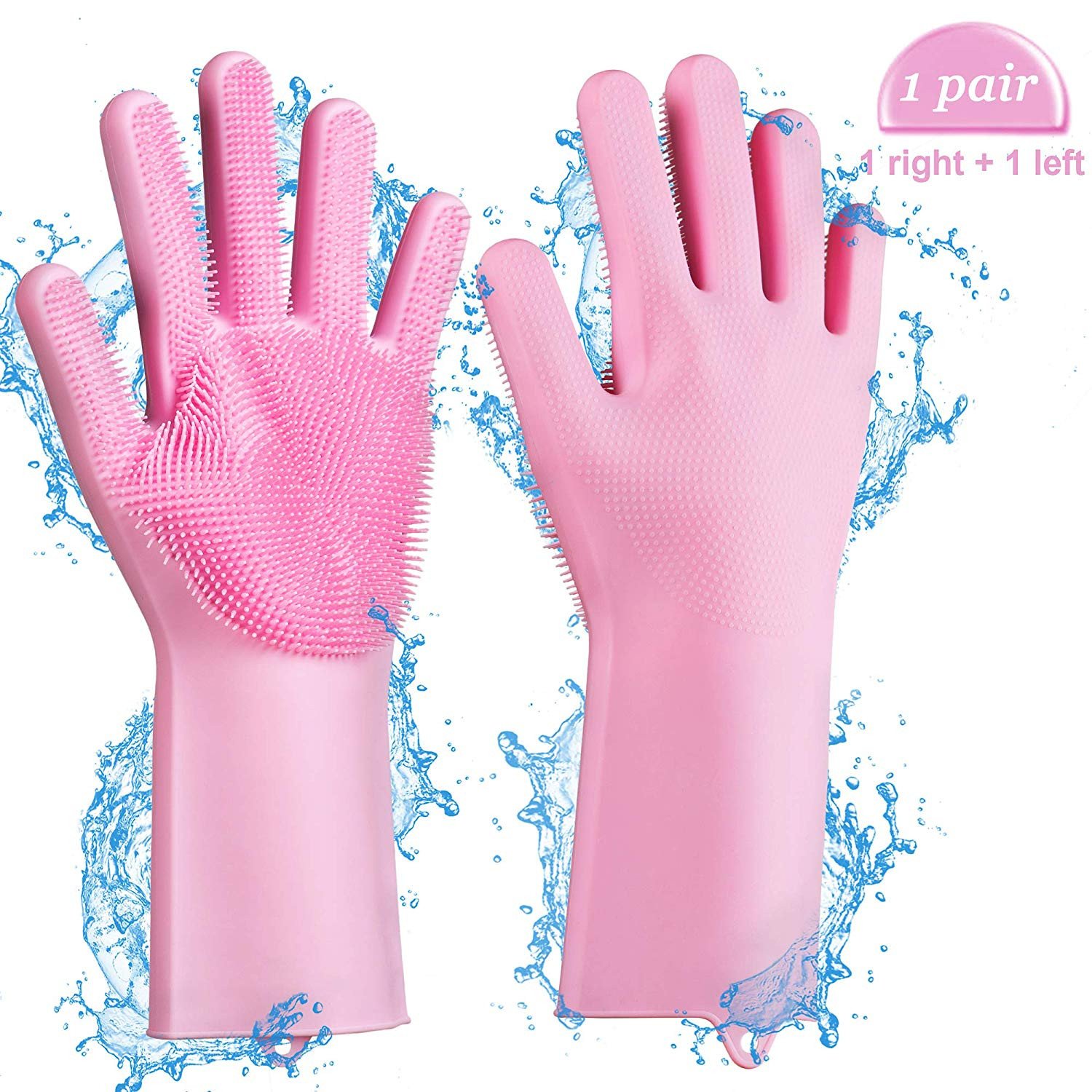 Magic Silicone Dishwashing Gloves Kitchen Tool For Cleaning, Magic Silicon Gloves- 1 Pair - Cleaning Gloves