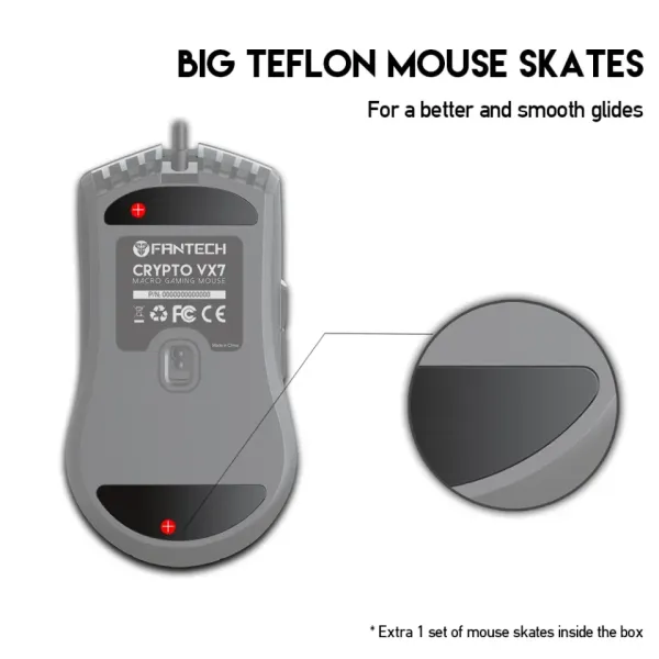 Mouse Gaming Macro Fantech VX7 Crypto RGB Gaming Mouse