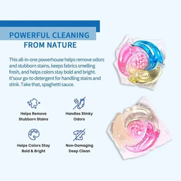 4 in 1 Mini Liquid Detergent Pods for Front/Top Load Washing Machine Wet and Dry Plastic Cleaning Cloth