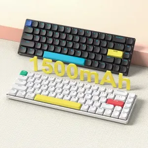 Xinmeng C68 Mechanical Keyboard 3 Mode Low Profile Wireless Bluetooth Hot Swap RGB Office Keyboard For iPad Tablet Mac Pc Gamer