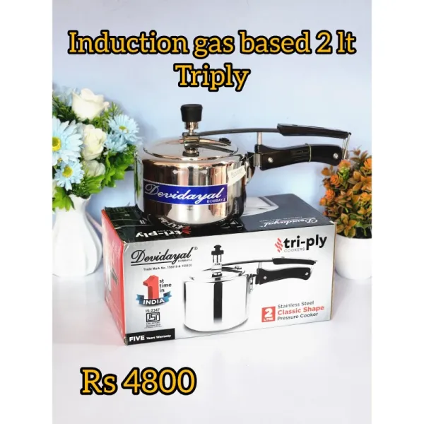 Devidayal-Bombay 2 Triply Plain Cooker 2 Ltrs