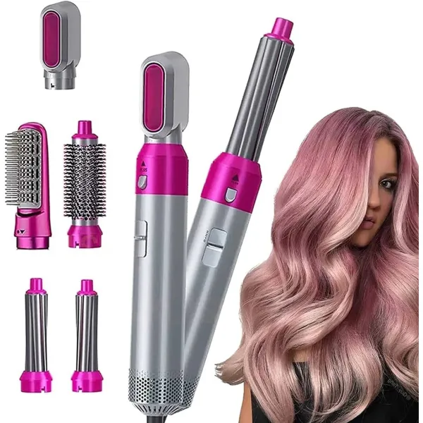 5 in 1 Multifunctional Hair Dryer Comb Styler Hot Air Comb Straightening