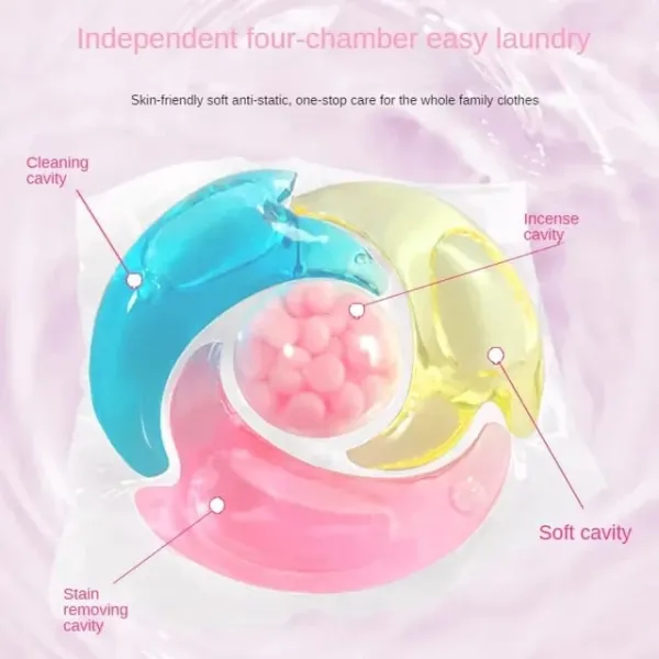 4 in 1 Mini Liquid Detergent Pods for Front/Top Load Washing Machine Wet and Dry Plastic Cleaning Cloth