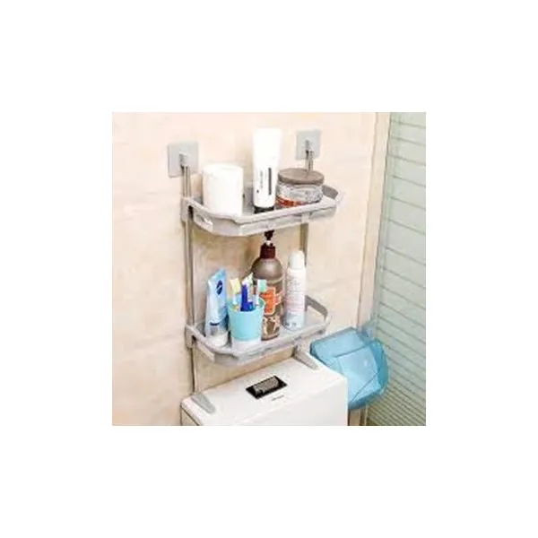 Toilet/Kitchen Rack Toilet Upper Storage Rack Non Perforated Multifunctional Bathroom Kitchen Storage Rack (3 Layer)