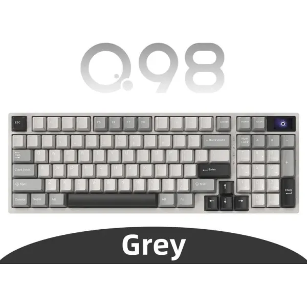 SAMA Q98 Tri-Mode Wireless Mechanical Gaming Keyboard with LCD display, RGB Hot-swappable Programmable Gaming Keyboard, 2.4G Wireless/Bluetooth/Wired with PBT Double-Shot Keycaps,4000mAh