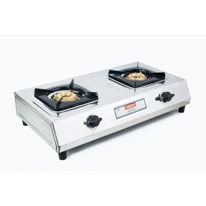 Instacook Stainless Steel 2 Big Burner Automatic Gas Stove