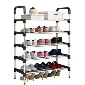 Stainless Steel Foldable Shoe Rack 4/5/6 Layers Size 60 cm x 30 cm
