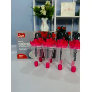 8pcs Set Mawa Ice Cream Mold Manual Kulfi Maker Multicolor Plastic Freezer Ice Cube Tray