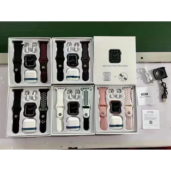 T55 Pro Max Smart Watch Combo