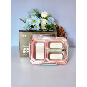 Premium 304 Stainless Steel 3-Compartment Lunch Box