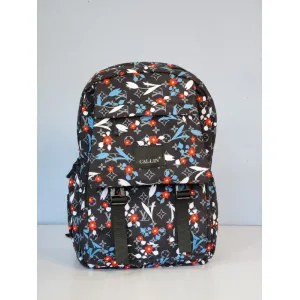 Graffiti Printed Soft School College Trendy Hip-Hop Backpack With 16\