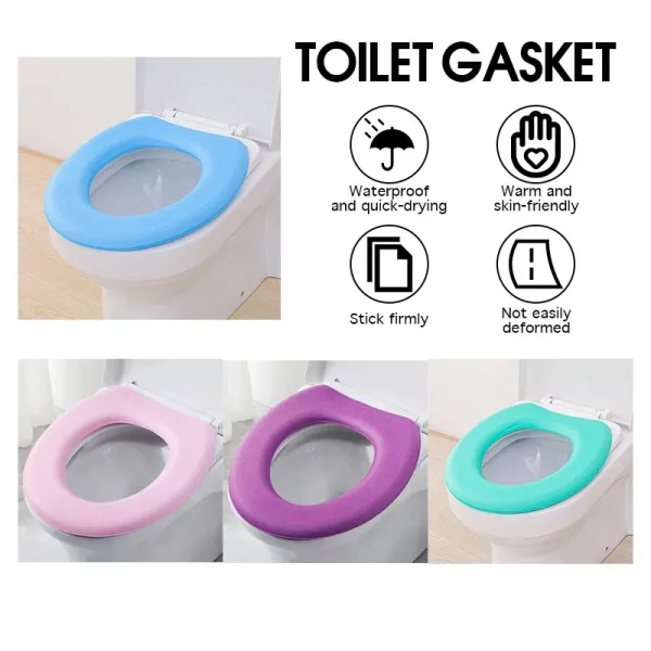 Universal EVA Waterproof Toilet Cover Reusable Removable Self-adhesive Bathroom Toilet Seat Pad - Toilet Cover
