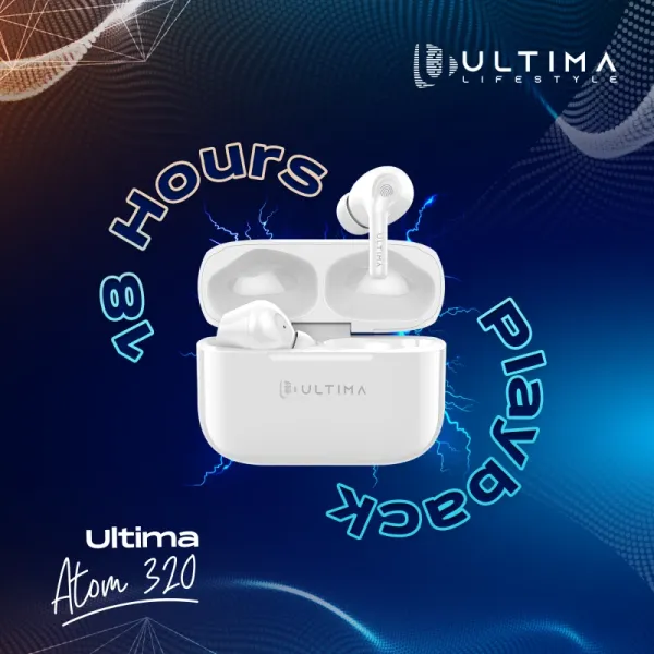 Ultima Atom 320 Wireless Earbuds With Massive Playback Of Upto 17 Hour