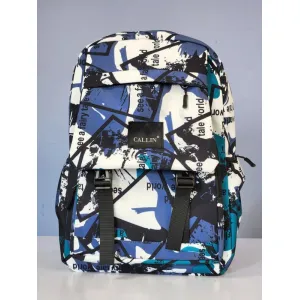 Graffiti Printed Soft School College Trendy Hip-Hop Backpack With 16\