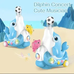 Dolphin Concert Toy: Bump & Go with Lights, Music & Balls