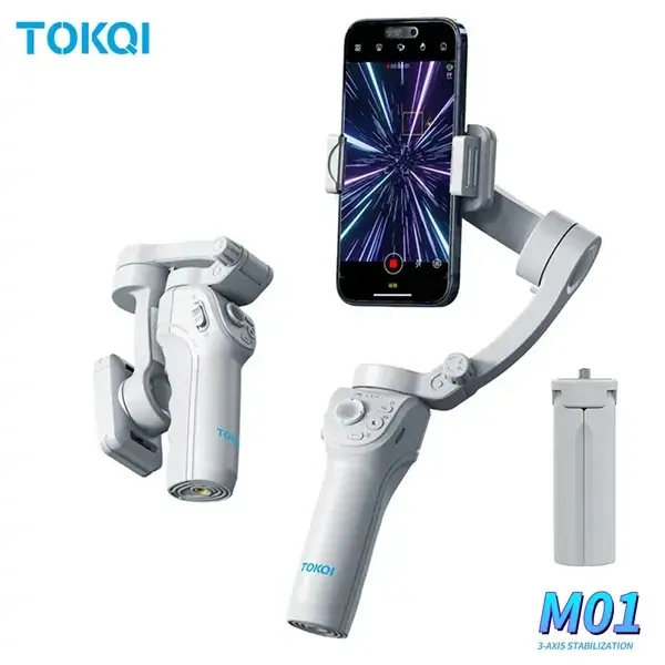 TOKQI M01: Handheld 3-Axis Gimbal Stabilizer for Smartphones