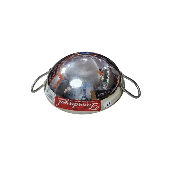 11 inch DeviDayal Heavy And Thick Constructed Stainless Steel Classic Kadai