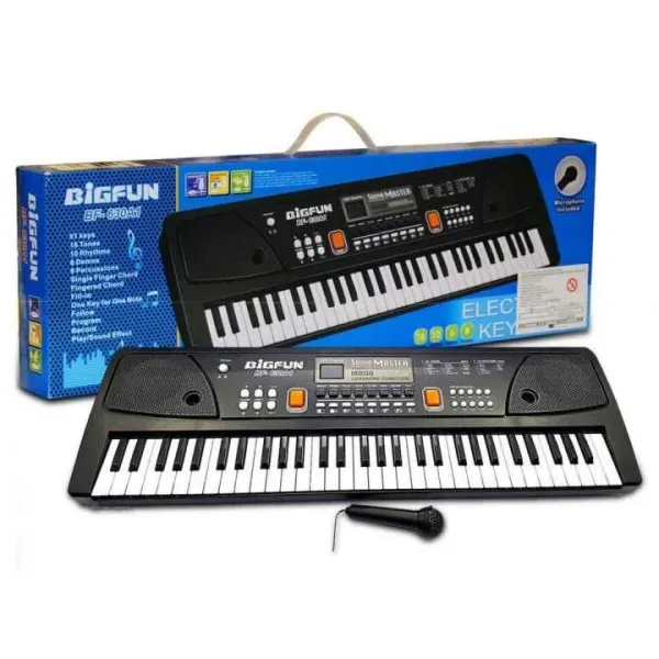 BIGFUN BF-630A1: 61-Key Electronic Keyboard with Mic