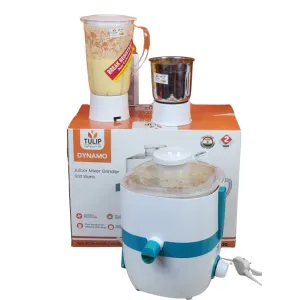 Tulip Dynamo Juicer Mixer Grinder, which is a 4-in-1 appliance with 500 watts power