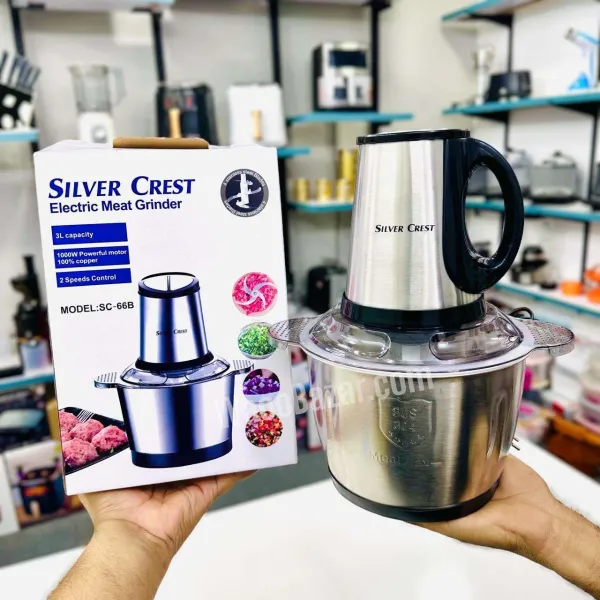 Stainless Steel 3L Capacity Electric Chopper Meat Grinder Multifunctional Household Food Processor