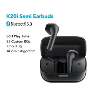Soundcore by Anker K20i True Wireless Earbuds - 13mm Drivers, Bluetooth 5.3, with Mic