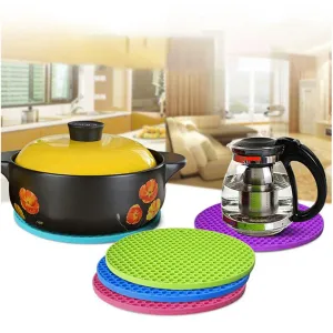 Honeycomb Silicone Hot Pot Holder & Trivet - Heat-Resistant Non-Slip Coaster Mat for Kitchen & Dining