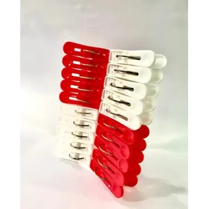 20-Piece Plastic Cloth Hanging Clip Set - Durable Laundry Pegs for Drying & Organizing