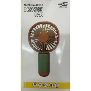 Mini Handheld & Desktop Fan - Portable USB Rechargeable Personal Cooler