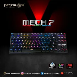 Imperion Mech 7 RGB Mechanical Gaming Keyboard (TKL) - Kailh Switches, Full Anti-Ghosting & Customizable RGB for PC Gaming