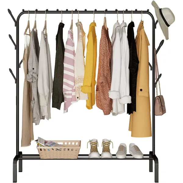 Iron Coat Rack/Clothes Hanger Single Rod Stand