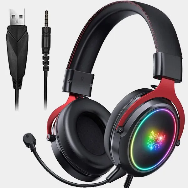 ONIKUMA X10 Gaming Headset - Immersive Audio with RGB Lighting & Detachable Mic