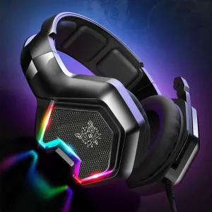ONIKUMA K10 Pro Wired Gaming Headset - 7.1 Surround Sound, Noise-Cancelling Mic & RGB Lighting for Multi-Platform Gaming