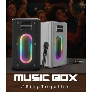 HiFuture Music Box: 100W Portable TWS Karaoke Bluetooth Speaker with RGB Lighting