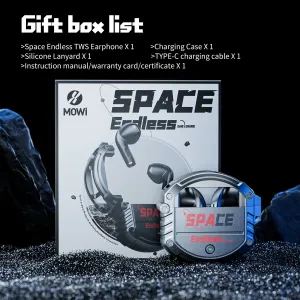 Space Endless True Wireless Earbuds - Ultra-Low Latency Gaming, Deep Bass & Bluetooth 5.3 for Immersive Audio