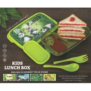 Adorable Panda Kids Lunch Box - Leak-Proof & Fun for School Meals & Snacks