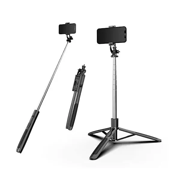 Q05 Pro 2-in-1 Selfie Stick Phone Tripod - Extendable Monopod with Bluetooth Remote for Vlogging & Photography