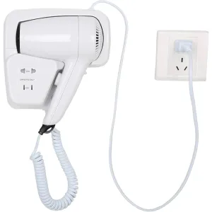 Hair Dryer Convenient Plastic Household Wall Hair Dryer with Socket Water Proof Bathroom Hairdryer