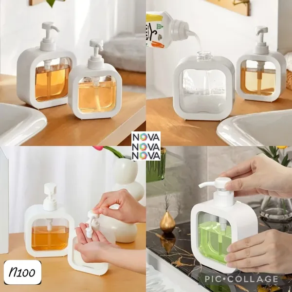 Transparent Refillable Pump Bottles - Portable Travel Dispensers for Shampoo, Soap & Gels