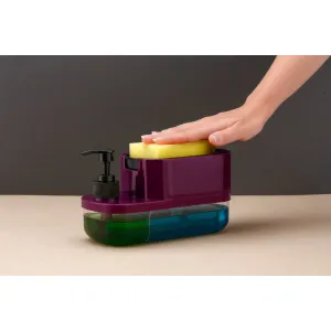 3-in-1 Dish Soap Dispenser & Sponge Holder - Keep Your Kitchen Sink Tidy & Organized
