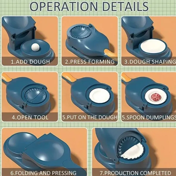 2-in-1 Momo Maker Machine & Dumpling Moulds - Effortless Stainless Steel Dough Press & Wrapper Cutter for Perfect Momos & Dumplings