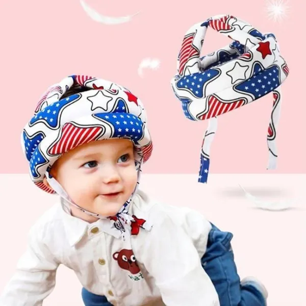 Baby Head Protector Helmet - Soft, Lightweight & Adjustable for Crawling & Walking Safety
